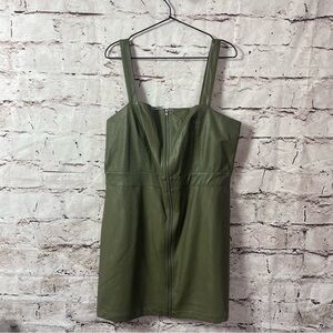 Target Brand Wild Fable Faux Leather Pinafore Jumper Dress - Size XL